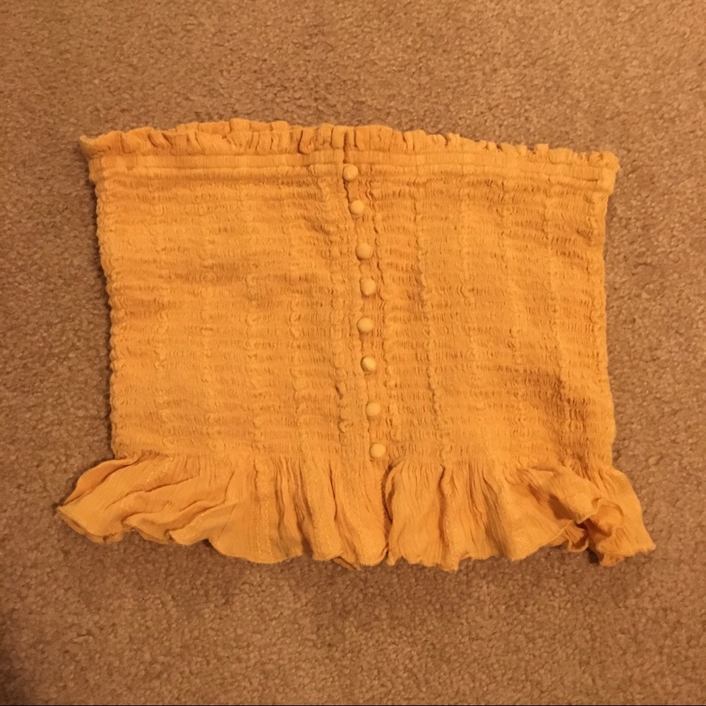 Yellow American Eagle tube top